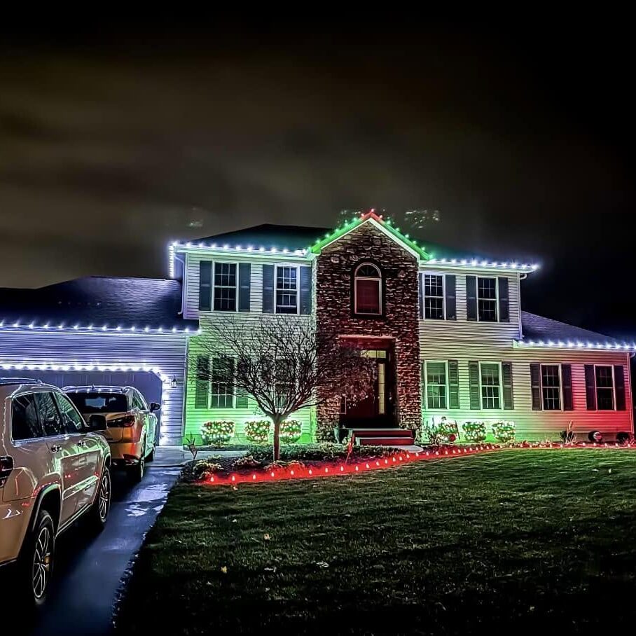 christmas light installation